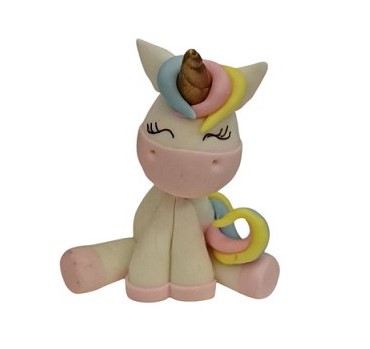 ADORNO MINI UNICORNIO SENTADO A. PORCELANA FRIA x 1